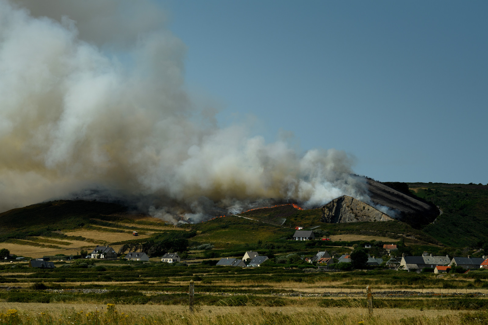 Incendie dans la Hague